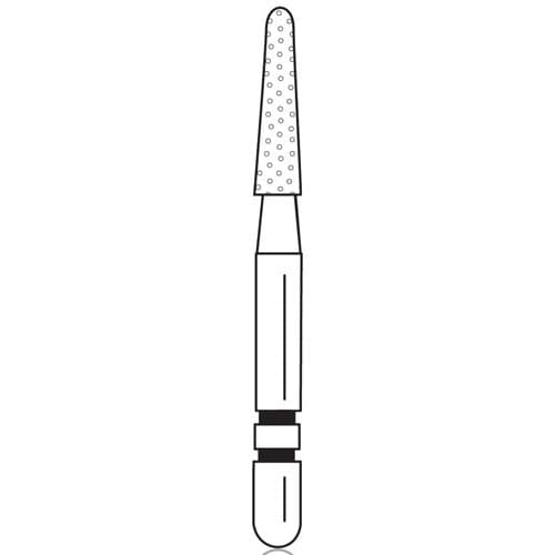 Two Striper Diamond Bur, FG, Round-End Taper, #799.6.5, Fine, Red, 1.5 mm Major/0.8 mm Minor, 6.5 mm Length, 5/Pk, 2015503 thumbnail 6