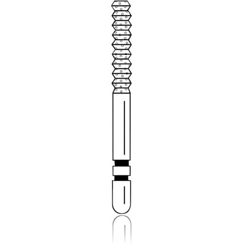 Two Striper Diamond Bur FG, Crown Cut, SC8, Coarse, Green, 1.7 mm Diameter, 8.0 mm Length, 5/Pk, 2015575 thumbnail 10