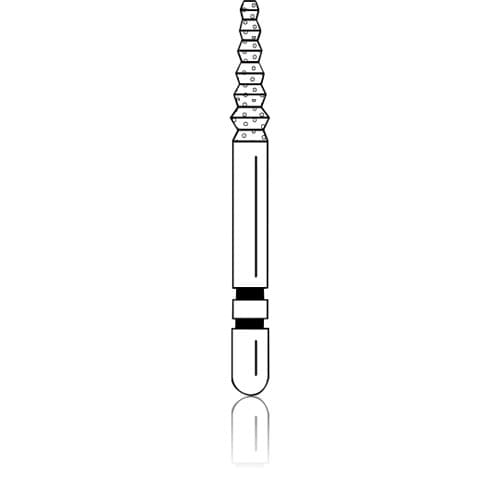 Two Striper Diamond Bur, FG, Crown Cut, Gross Reduction, ST6, Coarse, Green, 1.8 mm Major/1.4 mm Minor Diameter, 6.0 mm Length, 5/Pk, 2015581 thumbnail 5