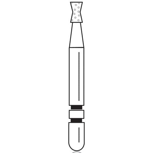 Two Striper Diamond Bur, FG, Amalgam Remover, Hourglass, #1240, Medium, Blue, 1.1 mm Major/0.9 mm Minor Diameter, 5/Pk, 2015598 thumbnail 6