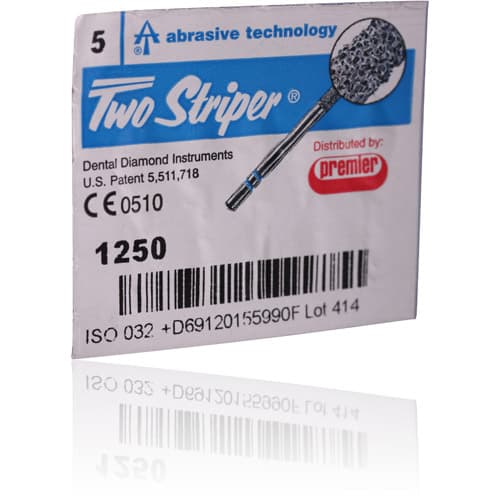 Two Striper Diamond Bur, FG, Amalgam Remover, Hourglass, #1250, Medium, Blue, 5/Pk, 2015599 thumbnail 10