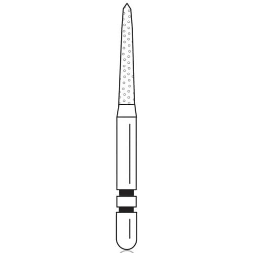 Two Striper Gold-Plated Curettage (GCP) Diamond Bur, FG, Cone Beveled End, 253.SB, Medium, Blue, 5/Pk, 2015611 thumbnail 6