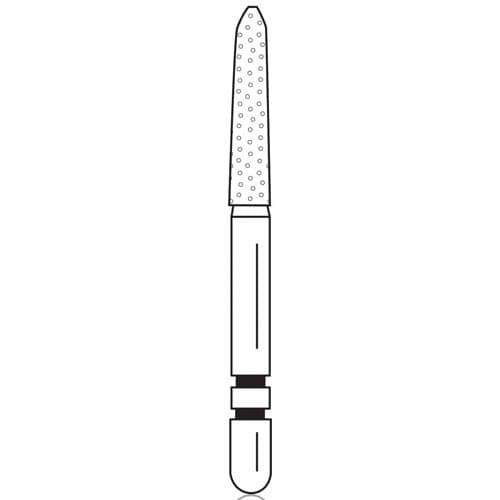 Two Striper Gold-Plated Diamond Bur, FG, Curettage, 254.SB, Medium, Blue, 1.8 mm Major/0.4 mm Minor, 8 mm Length, 5/Pk, 2015617 thumbnail 6