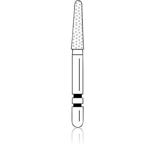Two Striper® Diamond Bur, FG Long, Fine Grit, Round-End Taper, #L767.7, 1.8 mm Major/1.1 mm Minor Diameter, 7.0 mm Length, 5/Pkg, 2015653 thumbnail 5