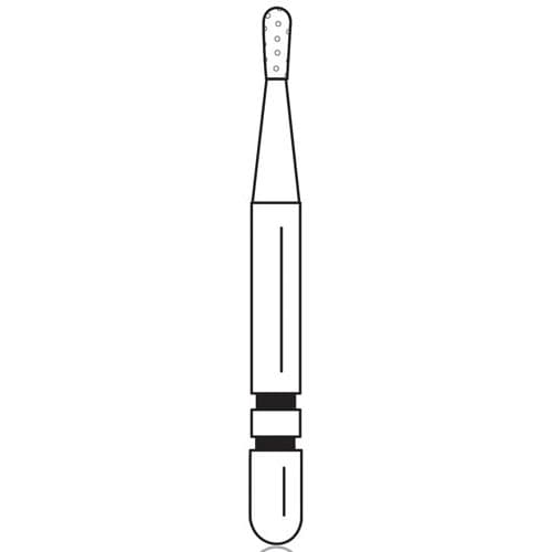 Two Striper® Diamond Bur #360.2C, FG, Coarse, Green Ring, Pear Shape, 1.0 mm Major/0.8 mm Minor Diameter, 2.0 mm Length, 5/Pkg, 2015794 thumbnail 4