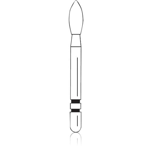 Two Striper MFS Finishing Diamond Burs, FG, Football, #285, MF3 Ultra Fine (10 micron), 2.0 mm, White, 5/Pk, 2015864 thumbnail 6