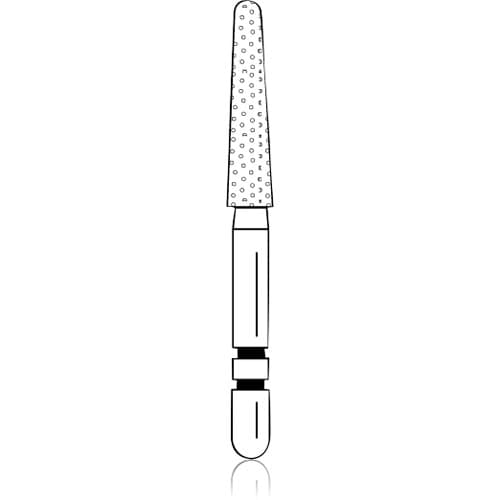 Two Striper ShortCut Diamond Bur, FGSS, Round-End Taper, 780.9 S, Coarse, Green, 2.1 mm Major/1.4 mm Minor, 9 mm Length, 5/Pk, 2015906 thumbnail 10
