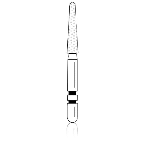 Two Striper ShortCut Diamond Bur, FGSS, Round-End Taper, 767.8 S, Coarse, Green, 1.8 mm Major/1.0 mm Minor, 8 mm Length, 5/Pk, 2015907 thumbnail 6