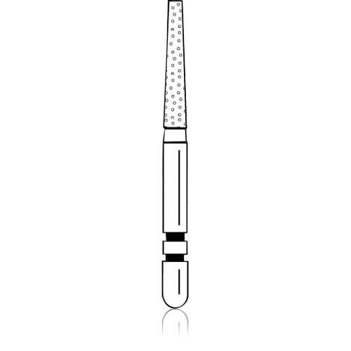 Two Striper ShortCut Diamond Bur, FGSS, Flat-End Taper, 702.8 S, Coarse, Green, 1.4 mm Major/0.9 mm Minor, 8 mm Length, 5/Pk, 2015909 thumbnail 6