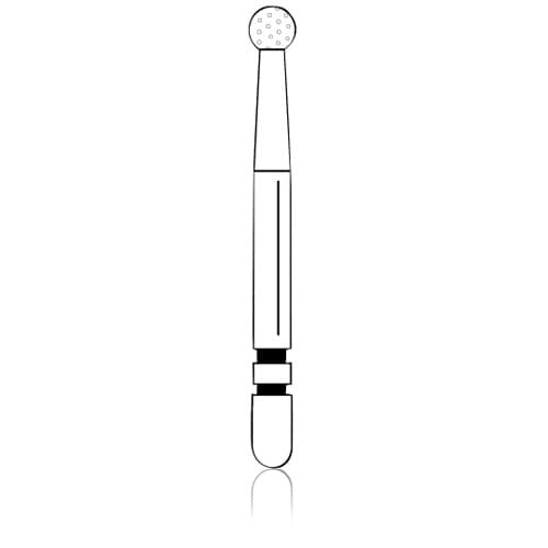 Two Striper Operative Diamond Bur, FGSS, Short Cut, Round, #6S, 1.9 mm, Medium Grit, Blue Ring, 5/Pk, 2015918 thumbnail 6