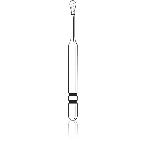 Premier Two Striper MicroPrep Diamond Bur, Friction Grip, Pear, Medium, MP30M, 1.2 mm, 5/Pkg, #2015961 thumbnail 3