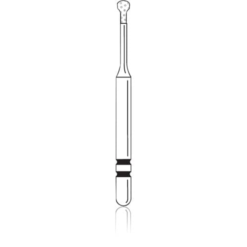 Premier Two Striper MicroPrep Diamond Bur, Friction Grip, Medium Grit, Pear Shape, #MP53AM, 1.4 mm Diameter, 5/Pack thumbnail 2