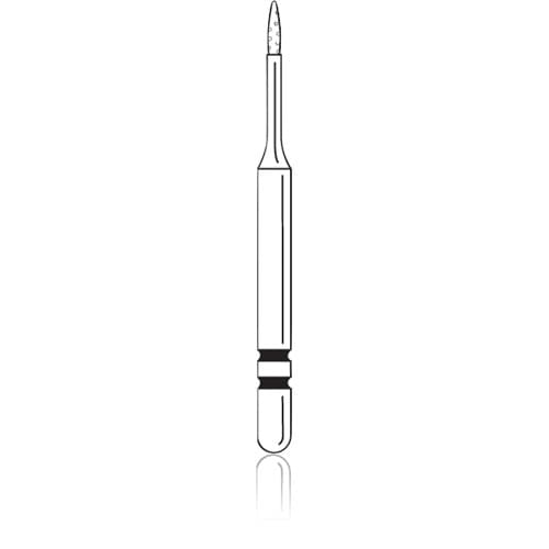 Two Striper ShortCut MicroPrep Diamond Bur, FGSS, Needle, MP89, Medium, 0.7mm, Pkg/5, #2015968 thumbnail 5