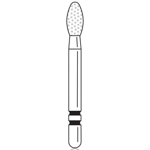 Two Striper Diamond Bur, FG, KS System Egg, #287.4, Coarse, Green, 2.3 mm, 5/Pk, 2015981 thumbnail 10
