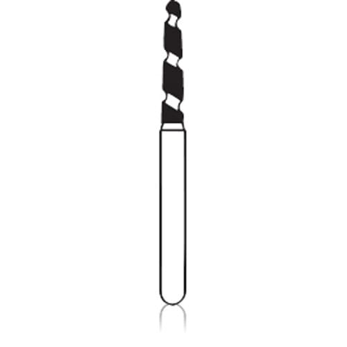 Solo Diamond™ Single-Use Diamond Bur, FG, Coarse, Green, Cylinder Round End, Spiral, #856T (8114.8C), 1.4 mm Major/0.9 mm Minor Diameter, 8.0 mm Head Length, 25/Pkg thumbnail 4