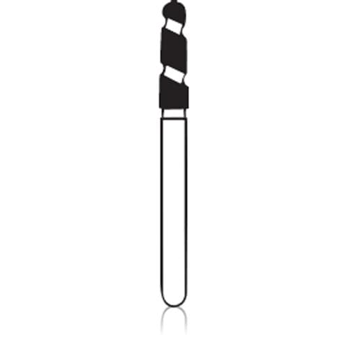 Solo Diamond® Single-Use Diamond Burs FG, Spiral Round End Cylinder, #8118.7, Coarse, Green, 1.8mm Major/1.4mm Minor Diameter, 7.0mm Head Length, 25/Pkg, 856T018C thumbnail 5