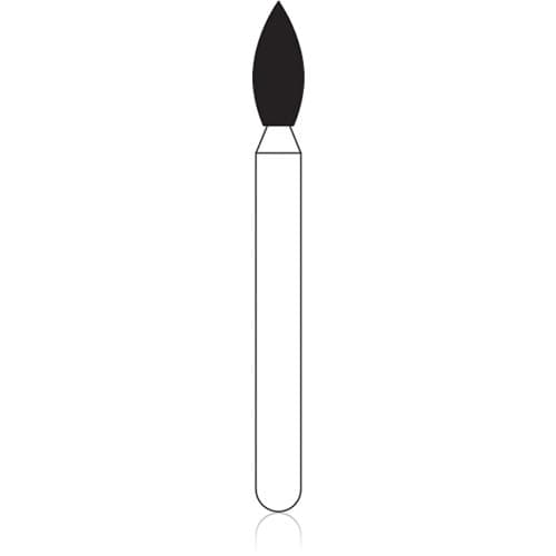 NTI Diamond Bur, FG, Pointed Football, #C368-018, 1.8 mm Diameter, 4.5 mm Length, Coarse, Green Ring, 5/Pk thumbnail 6