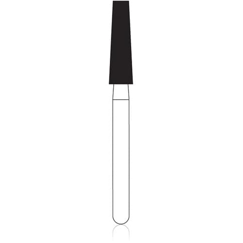 NTI Diamond Bur FG Coarse Flat End Taper #847-023, 2.3mm Diameter, 8.0mm Length, Green Ring, 5/Pkg thumbnail 4