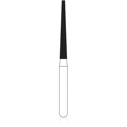 NTI Diamond Bur, FG, Coarse, Long Flat End Taper, #848L-014, 1.4 mm Diameter, 11.5 mm Length, Green Ring, 5/Pkg thumbnail 4
