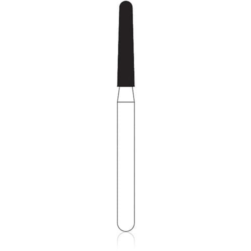 NTI Gold Pack FG Diamond Bur, Coarse, Round End Taper, #856-016 (8.0 mm), 50/Pack, C856-016G thumbnail 5