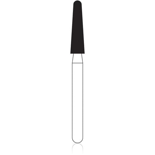 NTI Gold Pack FG Diamond Bur, Coarse, Round End Taper, #856-021 (C856-021G), 2.1 mm Diameter, 8.0 mm Length, 50/Pack thumbnail 4