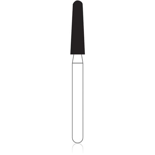 NTI HP Diamond Bur, Coarse Grit, Round End Taper, #856-023, 2.3 mm Diameter, 8.0 mm Length, Green Ring, Each thumbnail 4