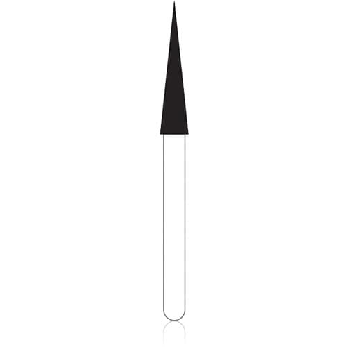 NTI Diamond Bur, FG, Coarse Grit, Needle Shape, #859-021, 2.1 mm Diameter, 10.0 mm Length, Green Ring, 5/Pkg thumbnail 4