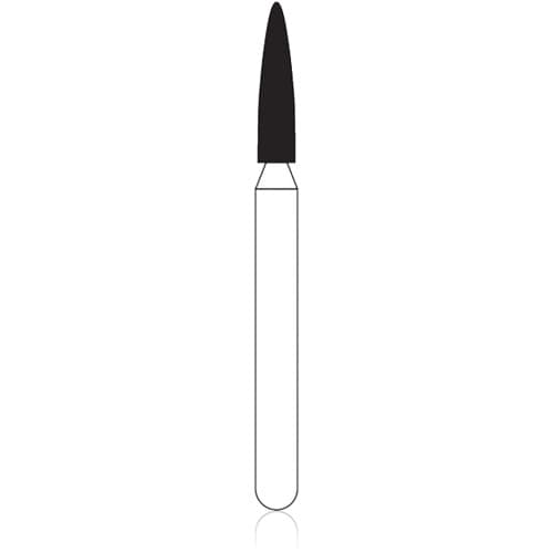 NTI Diamond Bur, FG, Flame, # C861, 1.4 mm, Coarse, Green, 5/Pk, C861-014 thumbnail 5