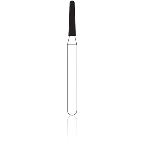 NTI FG Diamond Bur, Fine Grit, Round End Taper, Friction Grip, #855-012, 1.2 mm Diameter, 6.0 mm Length, 5/Pkg thumbnail 4