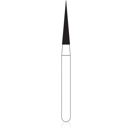 NTI Gold Pack FG Diamond Bur, Fine Grit, Needle Shape, #858-014 (F858-014G), 50/Pack thumbnail 3