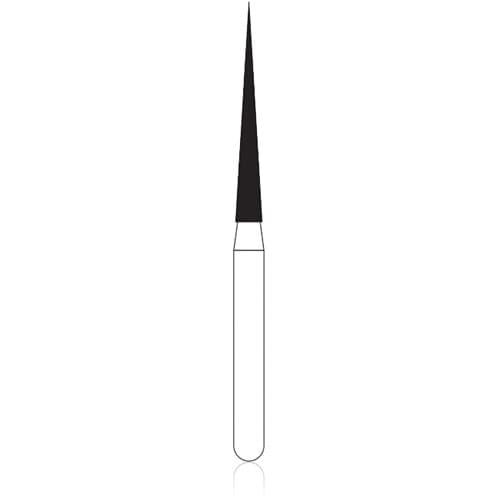 NTI FG Diamond Bur, Fine Grit, Long Needle, Friction Grip, 1.4 mm Diameter, 11.5 mm Length, Red Ring, #859L-014, Pack of 5 thumbnail 5