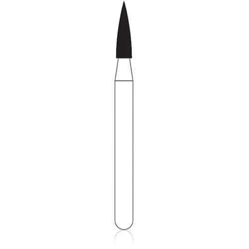 NTI Diamond Bur, FG, Flame, # F860, 1.4 mm Diameter, Fine Grit, Red Ring, 5/Pk, F860-014 thumbnail 6
