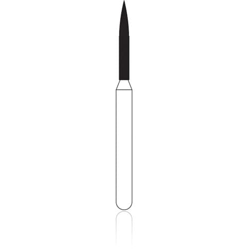 NTI Diamond Bur, FG, Flame, # F862, 1.0 mm Diameter, 8.0 mm Length, Fine Grit, Red Ring, 5/Pk, F862-010 thumbnail 10