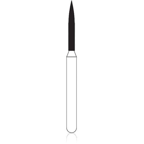 NTI FG Diamond Bur, Fine Grit, Flame Shape, #862-010 (8.0 mm), Friction Grip, Gold Pack of 50, F862-010G thumbnail 4