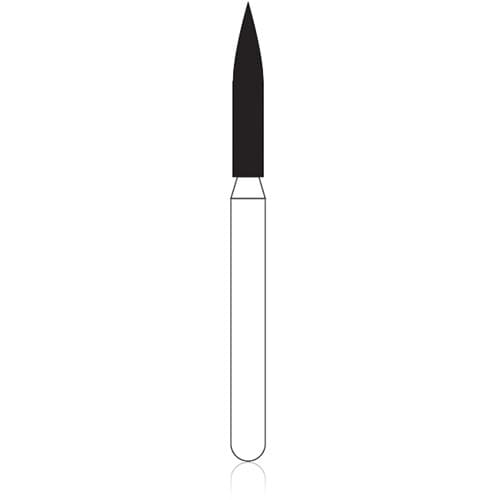 NTI Diamond Bur, FG, Flame, # F862, 1.4 mm, Fine, Red, 5/Pk, F862-014 thumbnail 5