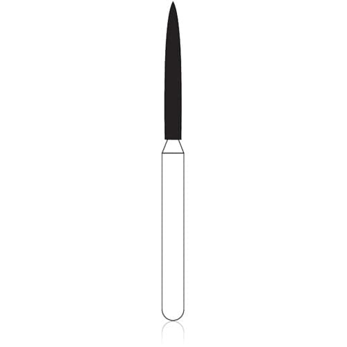 NTI Diamond Bur, FG, Flame, # F863, 1.2 mm, Fine Grit, Red Ring, 5/Pk, F863-012 thumbnail 6