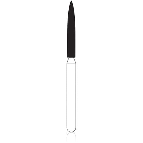 NTI FG Diamond Bur, Fine Grit, Flame Shape, Friction Grip, #863-014, 1.4 mm Diameter, 10.0 mm Length, 5/Pkg thumbnail 4