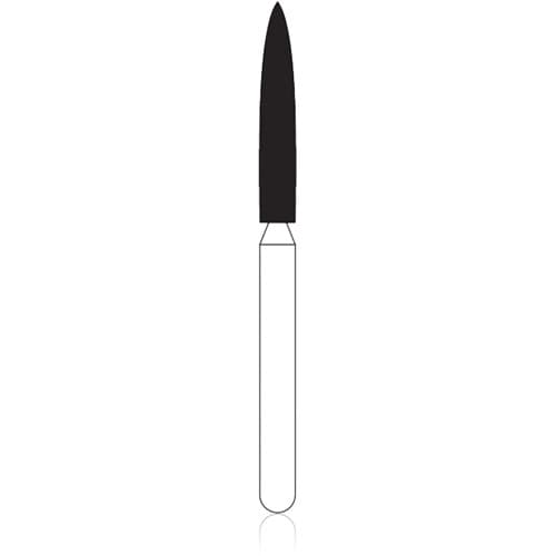 NTI FG Diamond Bur, Fine Grit, Flame Shape, Friction Grip, #863-016, 1.6 mm Diameter, 10.0 mm Length, 5/Pkg thumbnail 4