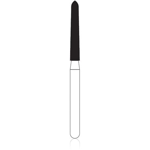 NTI Diamond Bur, Fine Grit, Curettage, Friction Grip, #F879K-016, 1.6 mm Diameter, 10.0 mm Length, 5/Pack thumbnail 4
