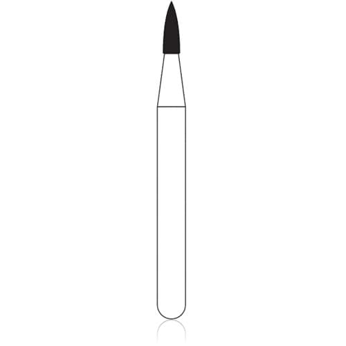 NTI FG Diamond Bur, Fine Grit, Flame Shape, Friction Grip, #883-010 (F883-010), 1.0 mm Diameter x 3.0 mm Length, Red Ring, 5/Pkg thumbnail 4