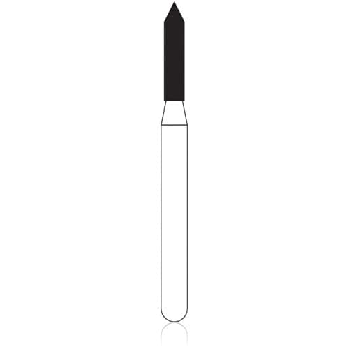 NTI FG Diamond Bur, Fine Grit, Beveled Cylinder, Friction Grip, 1.2 mm Diameter x 6.0 mm Length, 5/Pack, #F884-012 thumbnail 4