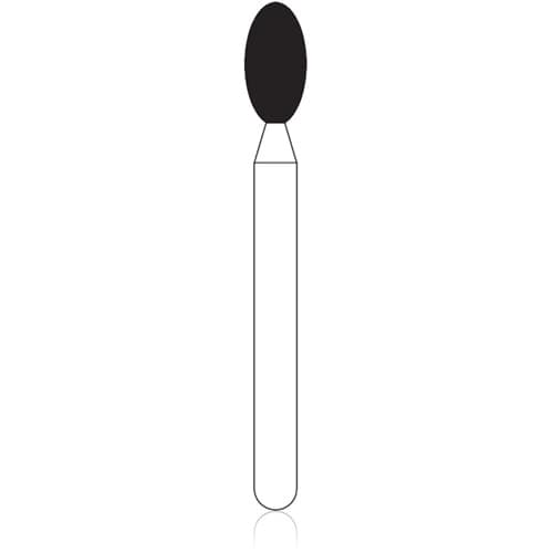 NTI Diamond Bur, FG, Football, # M379, 2.3 mm Diameter, 4.5 mm Length, Medium Grit, Gray Ring, 5/Pk, M379-023 thumbnail 6