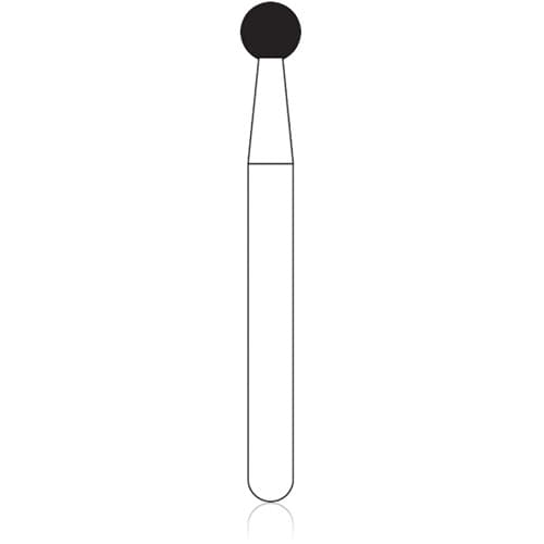 NTI Diamond Bur, FG, Round, # M801, 2.1 mm, Medium Grit, Gray, 5/Pk, M801-021 thumbnail 5