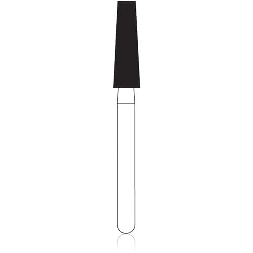 NTI HP Diamond Bur, Medium Grit, Flat End Taper, #847-025 (M847-025HP), 2.5 mm Diameter, 8.0 mm Length, 1 Each thumbnail 4