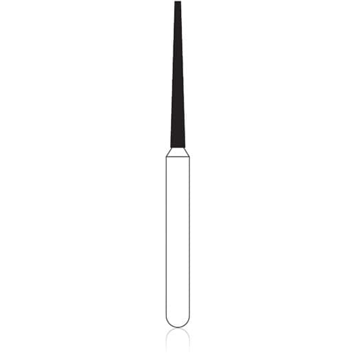 NTI Diamond Bur, FG, Taper Flat End, # M848, 1.0 mm, Medium Grit, Gray Ring, 5/Pk, M848-010 thumbnail 6