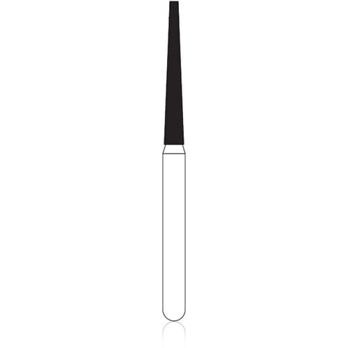 NTI Diamond Bur, FG, Medium Grit, Flat End Taper, #M848-014, 1.4 mm Diameter, 10.0 mm Length, Gray Ring, 5/Pkg thumbnail 4