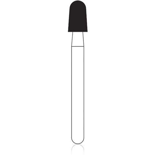 NTI Diamond Bur, FG, Medium Grit, Round End Taper, #849-025 (M849-025), 2.5 mm Diameter, 4.0 mm Length, 5/Pkg thumbnail 4