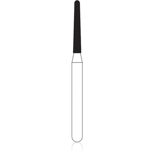 NTI Diamond Bur, Medium Grit, Round End Taper, Friction Grip Short Shank, #856-012M, 1.2 mm Diameter, 8.0 mm Length, 5/Pack thumbnail 3