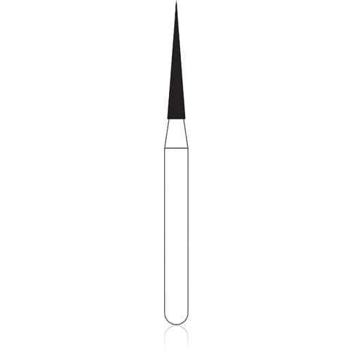 NTI Diamond Bur, FG, Needle, # M858, 1.2 mm Diameter, 8.0 mm Length, Medium Grit, Gray Ring, 5/Pk, M858-012 thumbnail 5