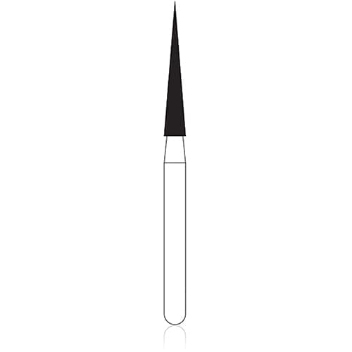 NTI Diamond Bur FG Medium Needle #859-016 (M859-016), 1.6 mm Diameter, 10.0 mm Length, 5/Pack thumbnail 5